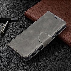 Leather Case Stands Flip Cover T08 Holder for Xiaomi Redmi 9i Gray