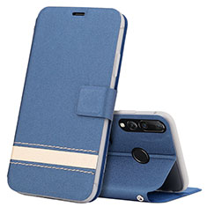 Leather Case Stands Flip Cover T09 Holder for Huawei Honor 20E Blue