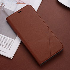 Leather Case Stands Flip Cover T09 Holder for Huawei Mate 20 Brown