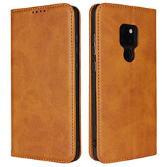 Leather Case Stands Flip Cover T09 Holder for Huawei Mate 20 X 5G Orange