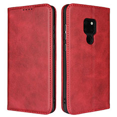 Leather Case Stands Flip Cover T09 Holder for Huawei Mate 20 X 5G Red