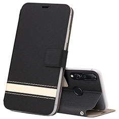 Leather Case Stands Flip Cover T09 Holder for Huawei P Smart+ Plus (2019) Black