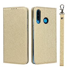 Leather Case Stands Flip Cover T09 Holder for Huawei P30 Lite New Edition Gold