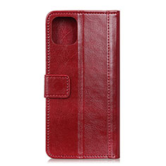 Leather Case Stands Flip Cover T09 Holder for Xiaomi Mi 11 5G Red