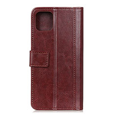 Leather Case Stands Flip Cover T09 Holder for Xiaomi Mi 11 Lite 5G Brown