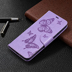 Leather Case Stands Flip Cover T09 Holder for Xiaomi Redmi 9i Purple