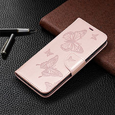 Leather Case Stands Flip Cover T09 Holder for Xiaomi Redmi 9i Rose Gold