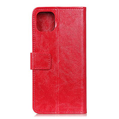 Leather Case Stands Flip Cover T10 Holder for Xiaomi Mi 11 Lite 4G Red