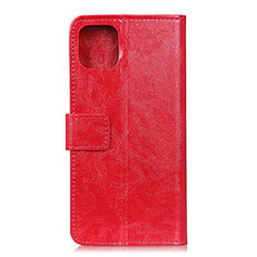 Leather Case Stands Flip Cover T10 Holder for Xiaomi Mi 11 Lite 5G Red