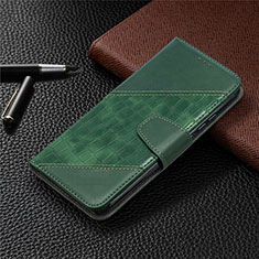 Leather Case Stands Flip Cover T10 Holder for Xiaomi Redmi 9i Green
