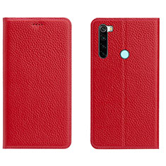 Leather Case Stands Flip Cover T10 Holder for Xiaomi Redmi Note 8 Red