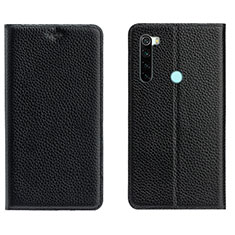 Leather Case Stands Flip Cover T10 Holder for Xiaomi Redmi Note 8T Black