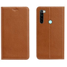 Leather Case Stands Flip Cover T10 Holder for Xiaomi Redmi Note 8T Orange