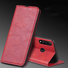 Leather Case Stands Flip Cover T11 Holder for Huawei Honor 20E Red