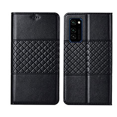 Leather Case Stands Flip Cover T11 Holder for Huawei Honor V30 5G Black