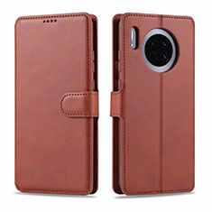 Leather Case Stands Flip Cover T11 Holder for Huawei Mate 30 Pro Brown