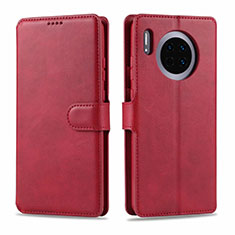 Leather Case Stands Flip Cover T11 Holder for Huawei Mate 30 Red