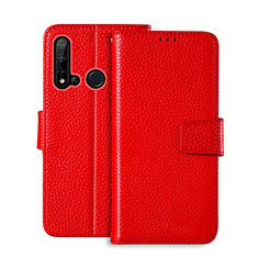 Leather Case Stands Flip Cover T11 Holder for Huawei Nova 5i Red