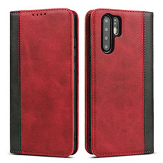 Leather Case Stands Flip Cover T11 Holder for Huawei P30 Pro New Edition Red