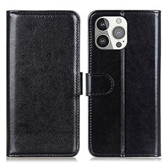 Leather Case Stands Flip Cover T12 Holder for Apple iPhone 13 Pro Black