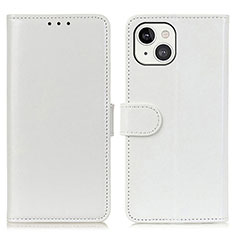 Leather Case Stands Flip Cover T12 Holder for Apple iPhone 13 White