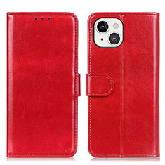 Leather Case Stands Flip Cover T12 Holder for Apple iPhone 14 Plus Red