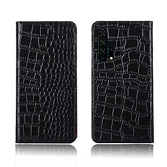 Leather Case Stands Flip Cover T14 Holder for Huawei Honor 20 Pro Black