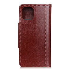 Leather Case Stands Flip Cover T14 Holder for Xiaomi Mi 11 Lite 5G Brown