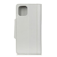 Leather Case Stands Flip Cover T14 Holder for Xiaomi Mi 11 Lite 5G NE White