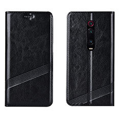 Leather Case Stands Flip Cover T14 Holder for Xiaomi Mi 9T Black
