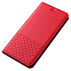 Leather Case Stands Flip Cover T14 Holder for Xiaomi Redmi Note 8T Red