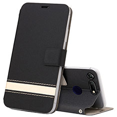 Leather Case Stands Flip Cover T15 Holder for Huawei Honor V20 Black