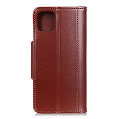 Leather Case Stands Flip Cover T15 Holder for Xiaomi Mi 11 Lite 5G Brown