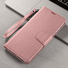 Leather Case Stands Flip Cover T15 Holder for Xiaomi Mi Note 10 Pro Rose Gold