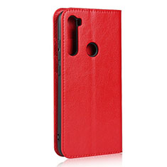 Leather Case Stands Flip Cover T15 Holder for Xiaomi Redmi Note 8T Red