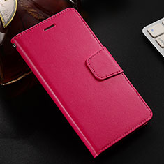 Leather Case Stands Flip Cover T16 Holder for Huawei Honor V20 Hot Pink