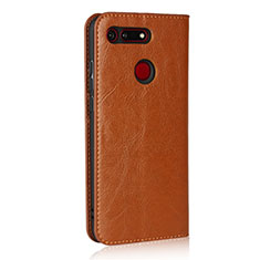 Leather Case Stands Flip Cover T19 Holder for Huawei Honor View 20 Orange