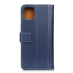 Leather Case Stands Flip Cover T19 Holder for Xiaomi Mi 11 Lite 4G Blue