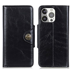 Leather Case Stands Flip Cover T21 Holder for Apple iPhone 13 Pro Black