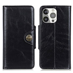 Leather Case Stands Flip Cover T21 Holder for Apple iPhone 14 Pro Max Black