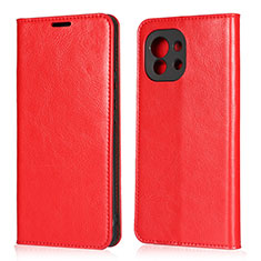 Leather Case Stands Flip Cover T21 Holder for Xiaomi Mi 11 Lite 5G Red