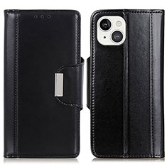 Leather Case Stands Flip Cover T22 Holder for Apple iPhone 13 Black