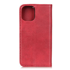 Leather Case Stands Flip Cover T24 Holder for Xiaomi Mi 11 Lite 4G Red