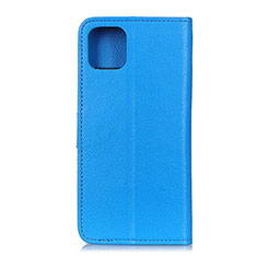 Leather Case Stands Flip Cover T25 Holder for Xiaomi Mi 11 Lite 4G Sky Blue