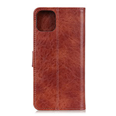Leather Case Stands Flip Cover T26 Holder for Xiaomi Mi 11 Lite 5G Brown
