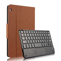 Leather Case Stands Flip Cover with Keyboard for Huawei MediaPad M3 Lite 10.1 BAH-W09 Brown