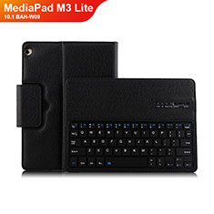Leather Case Stands Flip Cover with Keyboard L01 for Huawei MediaPad M3 Lite 10.1 BAH-W09 Black