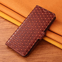 Leather Case Stands Flip Cover Z03 Holder for Apple iPhone 15 Pro Light Brown