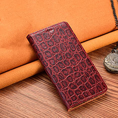 Leather Case Stands Flip Cover Z07 Holder for Apple iPhone 13 Pro Max Red