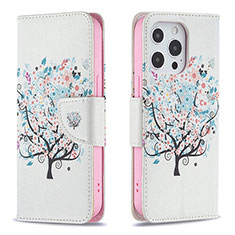 Leather Case Stands Flip Flowers Cover Z02 Holder for Apple iPhone 16 Pro Max Mixed